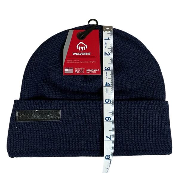 Wolverine 100% Wool Watch Cap Work Wear Mens One Size Blue NWT - Picture 6 of 7